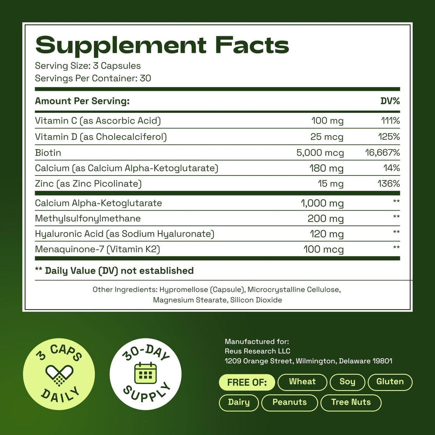 Hair Skin and Nails Vitamins for Women
