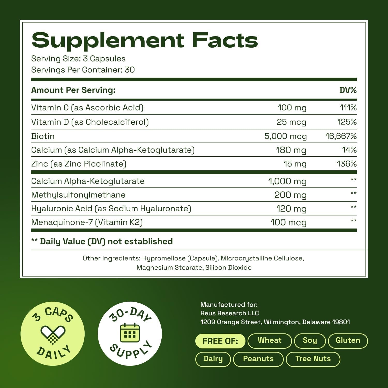 Hair Skin and Nails Vitamins for Women